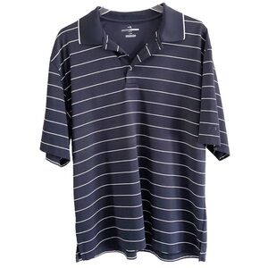 Grand Slam Golf Polo Shirt Blue And White Stripes Size Large